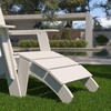 image:imageFlash Furniture Sawyer IndoorOutdoor Commercial Grade Adirondack Ottoman  Gray AllWeather Adirondack Style FootrestWhite