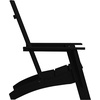 image:imageFlash Furniture Sawyer Modern Commercial 2Slat Back Adirondack Chair  Black Commercial AllWeather Poly Resin Lounge ChairBlack
