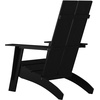 image:imageFlash Furniture Sawyer Modern Commercial 2Slat Back Adirondack Chair  Black Commercial AllWeather Poly Resin Lounge ChairBlack