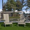 image:imageFlash Furniture Sawyer Modern Commercial 2Slat Back Adirondack Chair  Black Commercial AllWeather Poly Resin Lounge ChairGrey