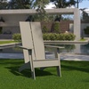image:imageFlash Furniture Sawyer Modern Commercial 2Slat Back Adirondack Chair  Black Commercial AllWeather Poly Resin Lounge ChairGrey