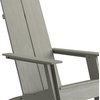 image:imageFlash Furniture Sawyer Modern Commercial 2Slat Back Adirondack Chair  Black Commercial AllWeather Poly Resin Lounge ChairGrey