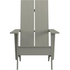 image:imageFlash Furniture Sawyer Modern Commercial 2Slat Back Adirondack Chair  Black Commercial AllWeather Poly Resin Lounge ChairGrey