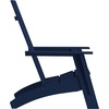 image:imageFlash Furniture Sawyer Modern Commercial 2Slat Back Adirondack Chair  Black Commercial AllWeather Poly Resin Lounge ChairNavy
