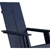 image:imageFlash Furniture Sawyer Modern Commercial 2Slat Back Adirondack Chair  Black Commercial AllWeather Poly Resin Lounge ChairNavy