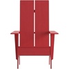 image:imageFlash Furniture Sawyer Modern Commercial 2Slat Back Adirondack Chair  Black Commercial AllWeather Poly Resin Lounge ChairRed