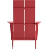 image:imageFlash Furniture Sawyer Modern Commercial 2Slat Back Adirondack Chair  Black Commercial AllWeather Poly Resin Lounge ChairRed