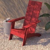 image:imageFlash Furniture Sawyer Modern Commercial 2Slat Back Adirondack Chair  Black Commercial AllWeather Poly Resin Lounge ChairRed