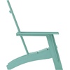image:imageFlash Furniture Sawyer Modern Commercial 2Slat Back Adirondack Chair  Black Commercial AllWeather Poly Resin Lounge ChairSea Foam