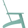image:imageFlash Furniture Sawyer Modern Commercial 2Slat Back Adirondack Chair  Black Commercial AllWeather Poly Resin Lounge ChairSea Foam