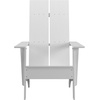 image:imageFlash Furniture Sawyer Modern Commercial 2Slat Back Adirondack Chair  Black Commercial AllWeather Poly Resin Lounge ChairWhite