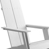 image:imageFlash Furniture Sawyer Modern Commercial 2Slat Back Adirondack Chair  Black Commercial AllWeather Poly Resin Lounge ChairWhite