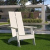 image:imageFlash Furniture Sawyer Modern Commercial 2Slat Back Adirondack Chair  Black Commercial AllWeather Poly Resin Lounge ChairWhite
