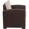 image:imageFlash Furniture Seneca Chocolate Brown Faux Rattan Chair with AllWeather Beige CushionChocolate Brown