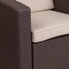 image:imageFlash Furniture Seneca Chocolate Brown Faux Rattan Chair with AllWeather Beige CushionChocolate Brown