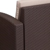 image:imageFlash Furniture Seneca Chocolate Brown Faux Rattan Chair with AllWeather Beige CushionChocolate Brown