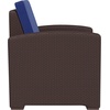 image:imageFlash Furniture Seneca Chocolate Brown Faux Rattan Chair with AllWeather Beige CushionNavy CushionsChocolate Brown Frame
