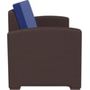 image:imageFlash Furniture Seneca Chocolate Brown Faux Rattan Sofa with AllWeather Beige CushionsNavy CushionsChocolate Brown Frame
