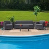 image:imageFlash Furniture Seneca Dark Gray Faux Rattan Coffee Table