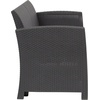 image:imageFlash Furniture Seneca Dark Gray Faux Rattan Loveseat with AllWeather Seneca Light Gray CushionsDark Gray