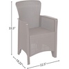image:imageFlash Furniture Seneca Dark Gray Faux Rattan Plastic Chair Set with Matching Side TableChocolate