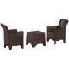 image:imageFlash Furniture Seneca Dark Gray Faux Rattan Plastic Chair Set with Matching Side TableChocolate