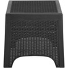 image:imageFlash Furniture Seneca Dark Gray Faux Rattan Plastic Chair Set with Matching Side TableDark Gray