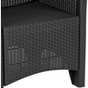 image:imageFlash Furniture Seneca Dark Gray Faux Rattan Plastic Chair Set with Matching Side TableDark Gray