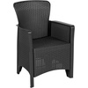 image:imageFlash Furniture Seneca Dark Gray Faux Rattan Plastic Chair Set with Matching Side TableDark Gray