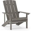 image:imageFlash Furniture Set of 2 Savannah Adirondack Rocking Chairs and Charlestown Adirondack Chair 350lb Capacity Polyresin Wood Style Gray