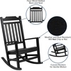 image:imageFlash Furniture Set of 2 Winston AllWeather Rocking Chair in Red Faux WoodBlack