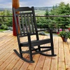 image:imageFlash Furniture Set of 2 Winston AllWeather Rocking Chair in Red Faux WoodBlack