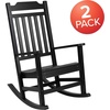 image:imageFlash Furniture Set of 2 Winston AllWeather Rocking Chair in Red Faux WoodBlack