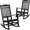 image:imageFlash Furniture Set of 2 Winston AllWeather Rocking Chair in Red Faux WoodBlack