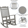 image:imageFlash Furniture Set of 2 Winston AllWeather Rocking Chair in Red Faux WoodGrey