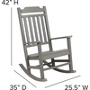 image:imageFlash Furniture Set of 2 Winston AllWeather Rocking Chair in Red Faux WoodGrey