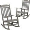 image:imageFlash Furniture Set of 2 Winston AllWeather Rocking Chair in Red Faux WoodGrey