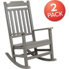 image:imageFlash Furniture Set of 2 Winston AllWeather Rocking Chair in Red Faux WoodGrey