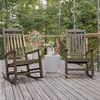 image:imageFlash Furniture Set of 2 Winston AllWeather Rocking Chair in Red Faux WoodMahogany