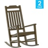 image:imageFlash Furniture Set of 2 Winston AllWeather Rocking Chair in Red Faux WoodMahogany