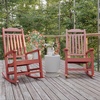 image:imageFlash Furniture Set of 2 Winston AllWeather Rocking Chair in Red Faux WoodRed