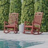 image:imageFlash Furniture Set of 2 Winston AllWeather Rocking Chair in Red Faux WoodRed