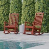 image:imageFlash Furniture Set of 2 Winston AllWeather Rocking Chair in Red Faux WoodRed