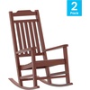 image:imageFlash Furniture Set of 2 Winston AllWeather Rocking Chair in Red Faux WoodRed