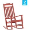 image:imageFlash Furniture Set of 2 Winston AllWeather Rocking Chair in Red Faux WoodRed