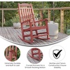 image:imageFlash Furniture Set of 2 Winston AllWeather Rocking Chair in Red Faux WoodRed