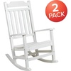 image:imageFlash Furniture Set of 2 Winston AllWeather Rocking Chair in Red Faux WoodWhite