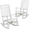 image:imageFlash Furniture Set of 2 Winston AllWeather Rocking Chair in Red Faux WoodWhite