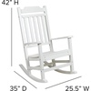 image:imageFlash Furniture Set of 2 Winston AllWeather Rocking Chair in Red Faux WoodWhite