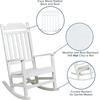 image:imageFlash Furniture Set of 2 Winston AllWeather Rocking Chair in Red Faux WoodWhite